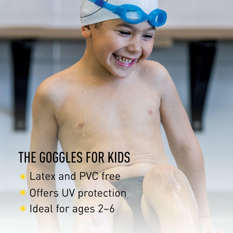 FINIS Swimmies Kids Swim Goggles - Learn-to-Swim Goggles for Ages 2 & Up - UV Protection - PVC & Latex Free - Red Blue/Clear - Image 2